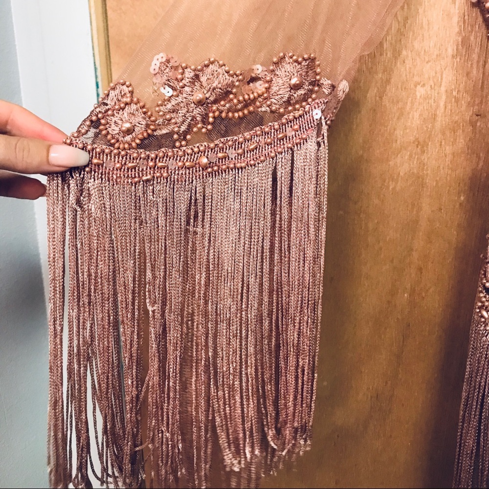 ASOS A Star is Born embellished fringe rose dress - Picture 5 of 8